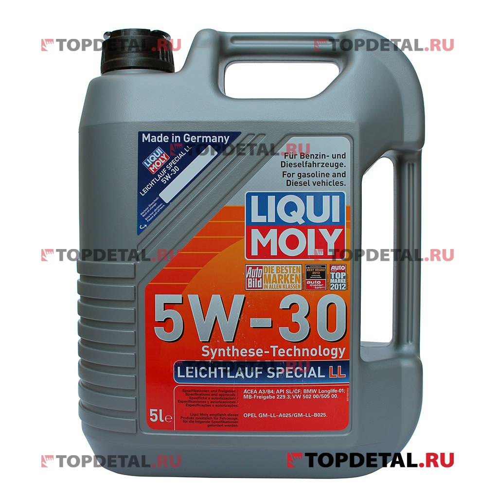 Масло Liqui Moly моторное 5W30 Leichtlauf Special LL 5 л (синтетика)