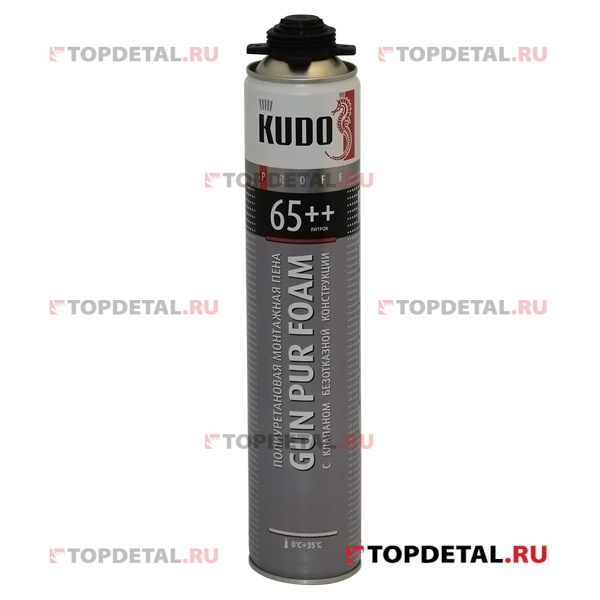Пена монтажная полиуретановая профессиональная KUDO PROFF 65++ 1000 мл (под пистолет) купить в интернет-магазине Topdetal.ru
