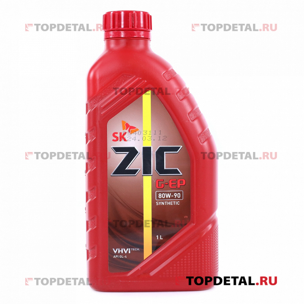Масло ZIC трансмиссионное GEAR EP 80W90 (GL-4) (механич.КПП) 1 л
