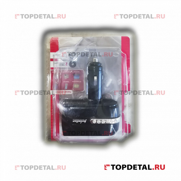 УЦЕНКА Разветвитель прикуривателя (двойник с USB) RM201 "RedMark" (черный) (Отремонтированный)