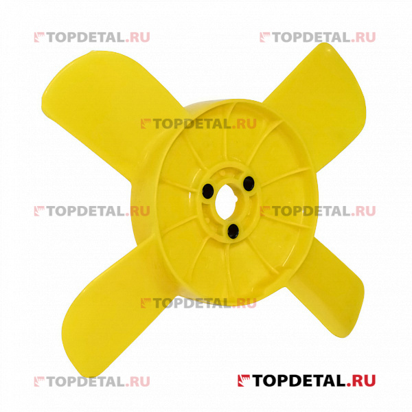 УЦЕНКА Крыльчатка вентилятора ВАЗ-2101 (желтая) 4-х лопаст. (Не товарный вид)