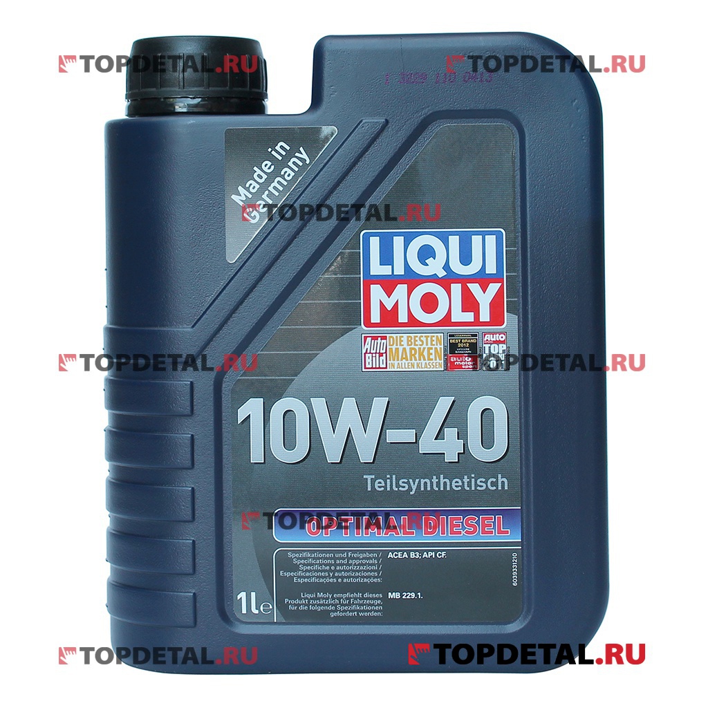 Масло Liqui Moly моторное 10W40 Optimal Diesel 1 л (полусинтетика)