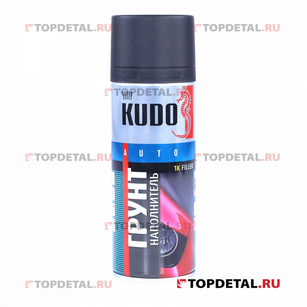Грунт-наполнитель акриловый 1К черный KUDO 520 мл