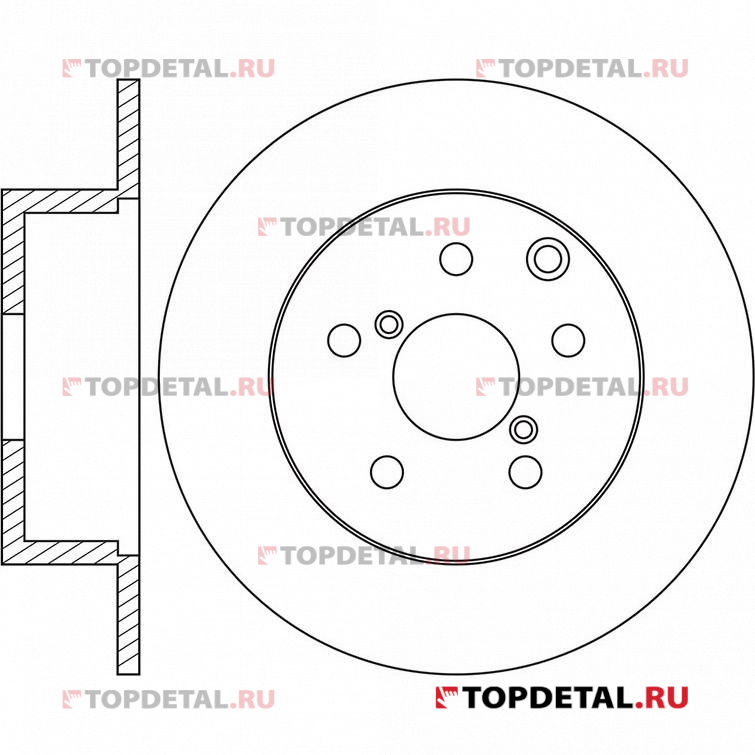 Диск тормозной SUBARU FORESTER/IMPREZA/XV 1.6/2.0 12- задний