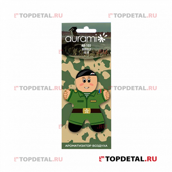 Ароматизатор "AURAMI" подвесной, картонный Армия России "Морпех" Bubble Gum