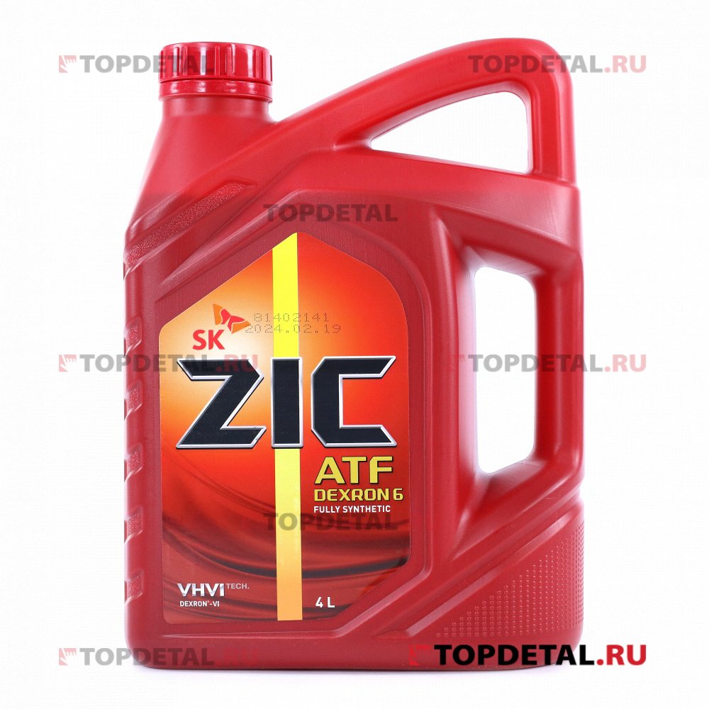 Масло ZIC трансмиссионное ATF DEXRON VI (АКПП) 4 л