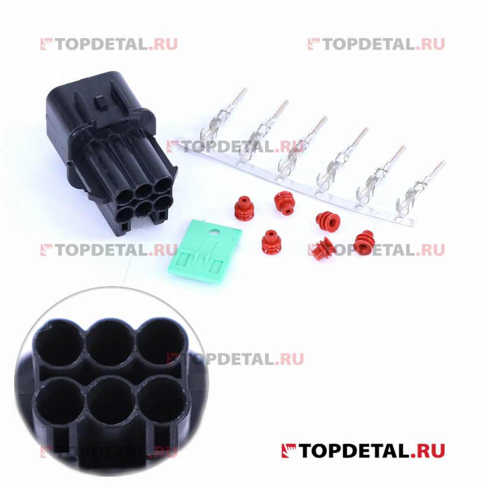 Разъем PB621-06020 6-ти конт. фар, для а/м Chevrolet Lacetti, Lanos, Spark, Daewoo Matiz,VOLTON