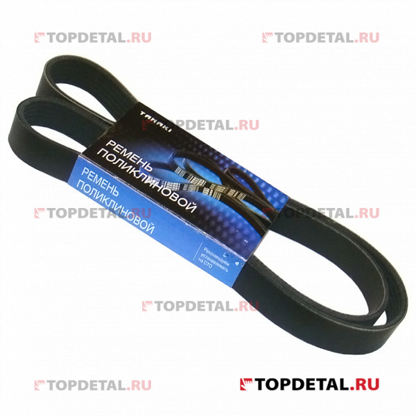 Ремень 1370 генератора поликлиновой с ГУРом дв.406 (Tanaki)
