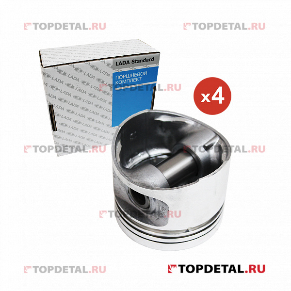 Комплект поршней 21083 (4 поршня + 4 пальца) ремонтный размер 82,8 Класс E (двигатель 21083)