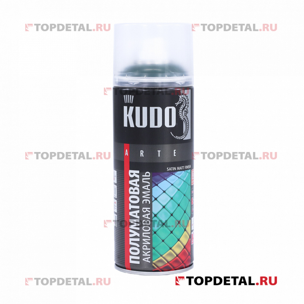 Эмаль универсальная акриловая satin RAL 6005 тёмно-зелёная KUDO