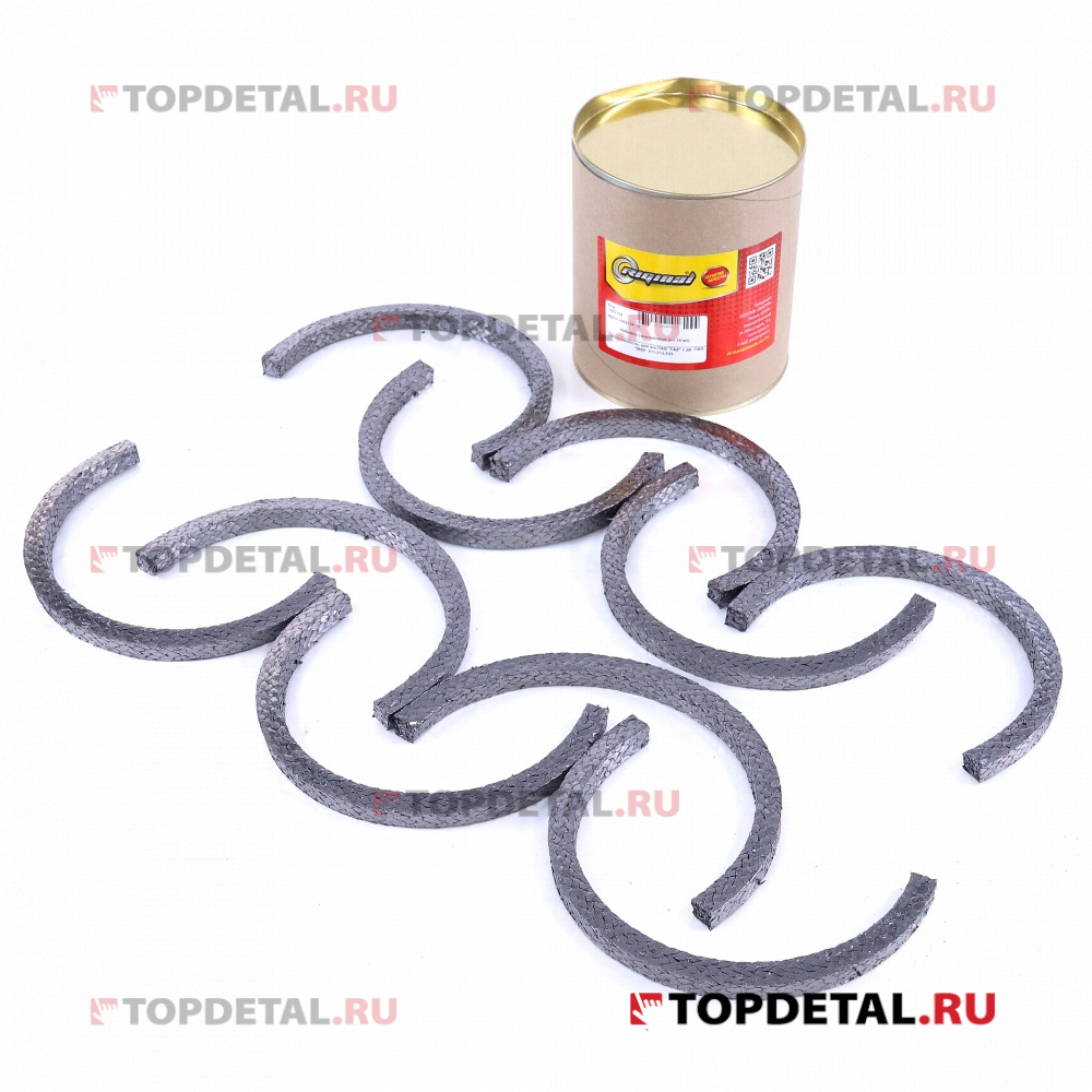 Набивка сальниковая для а/м с дв. ЗМЗ 511, 513, 523 10х10 мм с герметиком 10шт. Riginal Набивка сальниковая для а/м с дв. ЗМЗ 511, 513, 523 10х10 мм с герметиком 10шт. Riginal