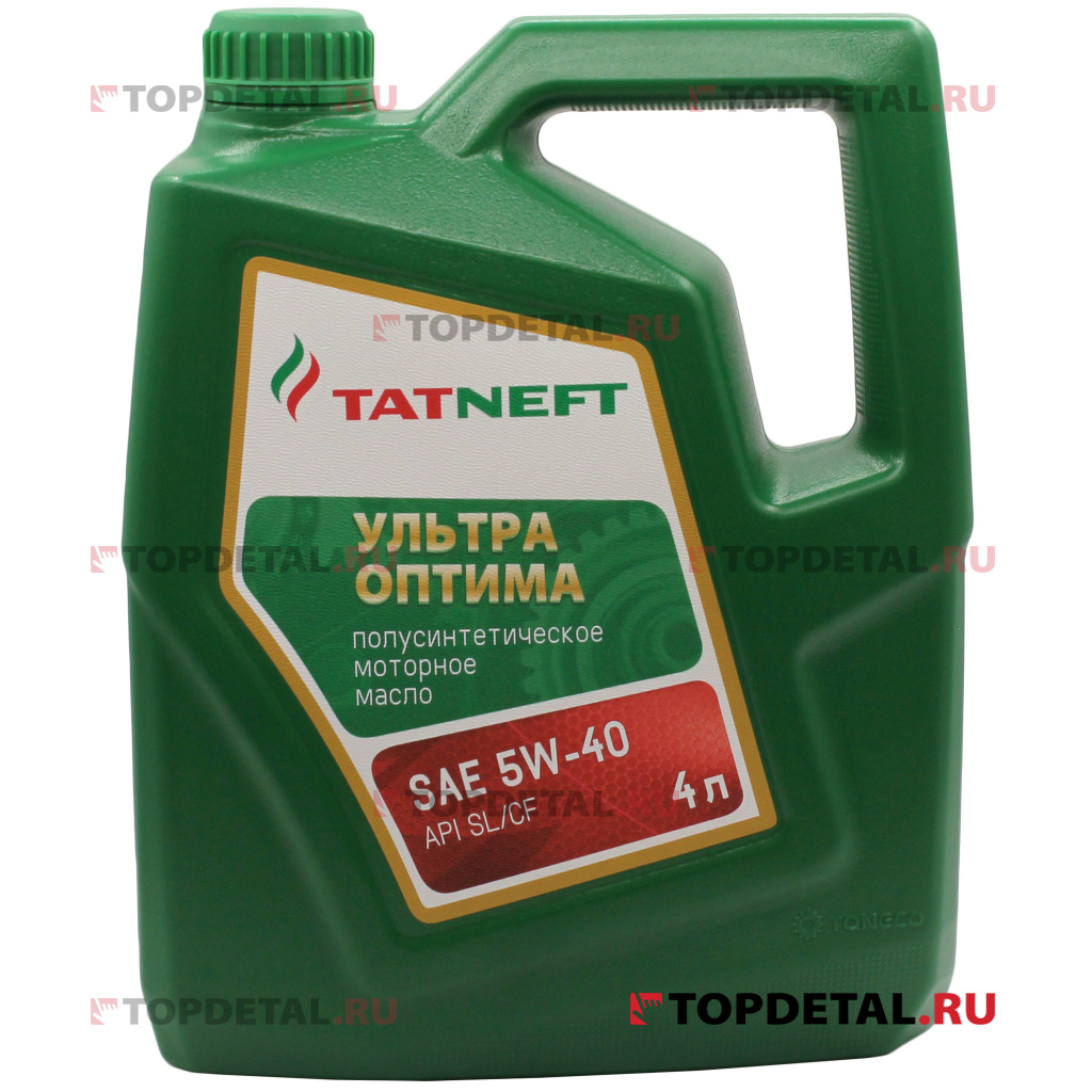 Масло Татнефть Ультра-Оптима моторное 5W40 (полусинтетика) 4л SL/CF