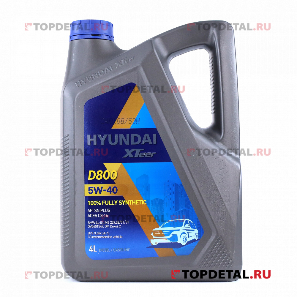 Масло HYUNDAI XTeer моторное 5W40 D800 C3 4 л (синтетика)