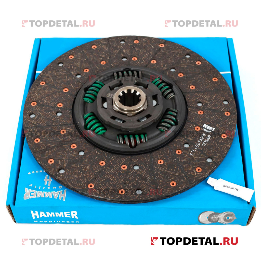 Диск сцепления ведомый ПАЗ-3204, МАЗ, MAN дв. Cummins 362WGTZ 1-1/2' 10N 1878079331 HAMMER