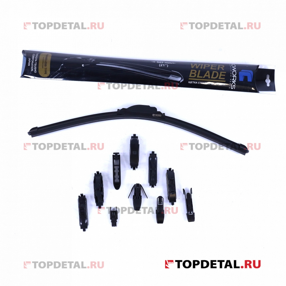 Щетка стеклоочистителя с адаптерами 21"/525 mm, бескаркасная