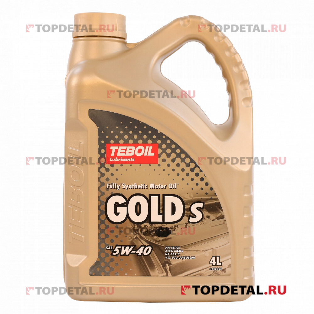 Масло TEBOIL моторное GOLD S 5W40 4л. (синтетика)