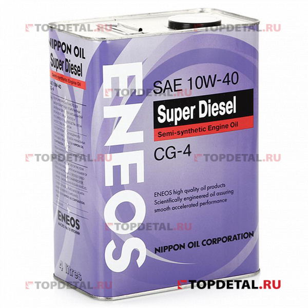 Масло ENEOS моторное 10w40 Super Diesel CG-4 4л (полусинтетика)