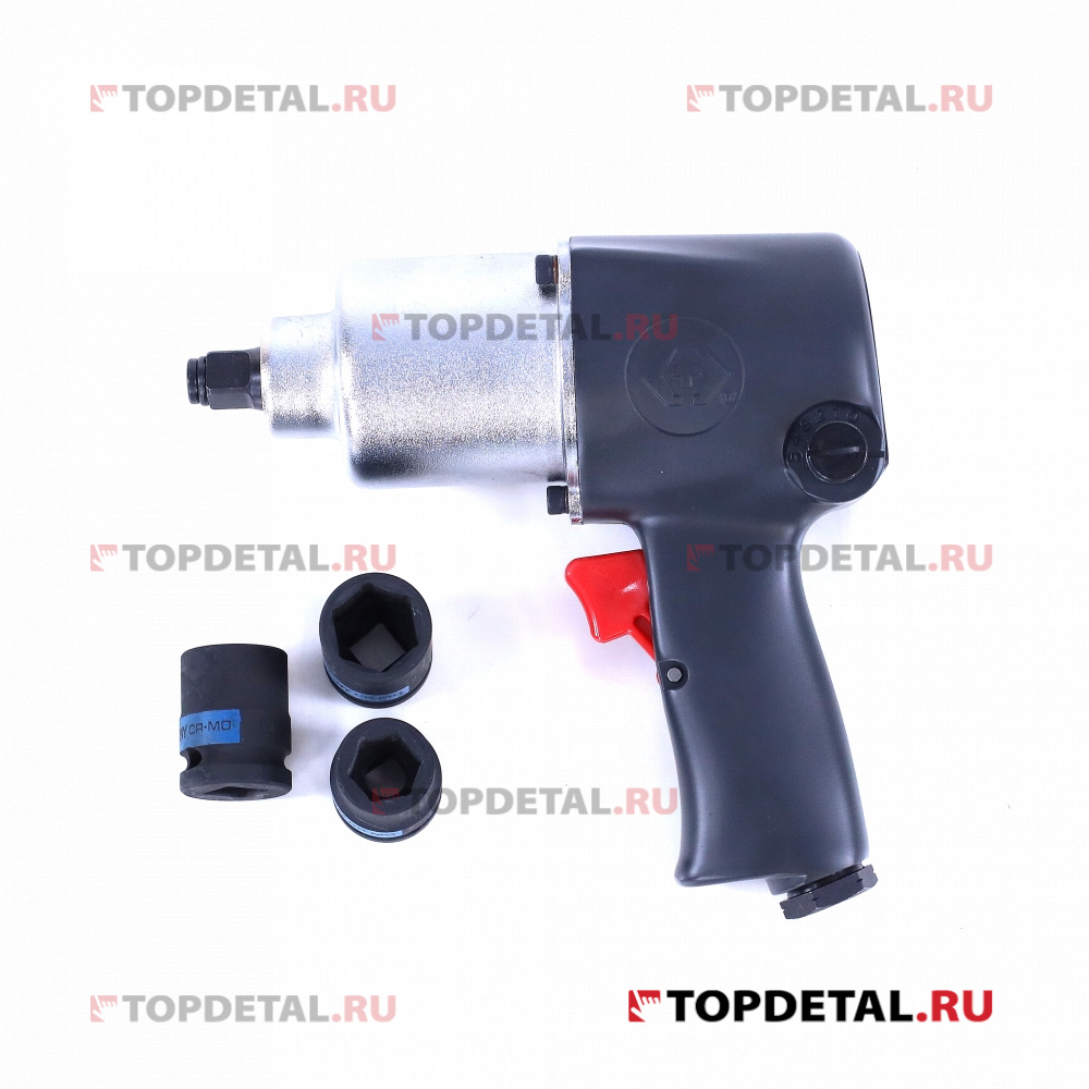 Гайковерт пневматический ударный 1/2", 678 Hм, в комплекте 3 торцевые головки KING TONY