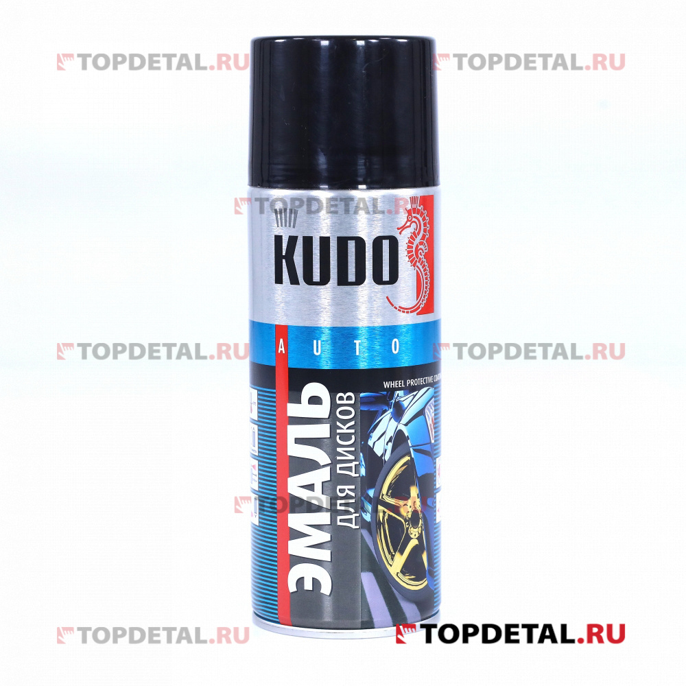 Краска автомобильная аэрозоль для дисков черная KUDO 520 мл