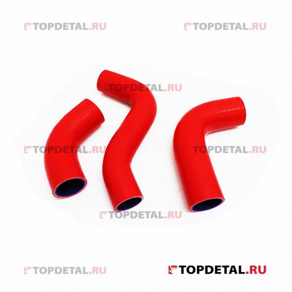 Патрубки радиатора УАЗ-3163 (кт.3 шт) дв.409 Е-4 красный силикон армированные ПТП
