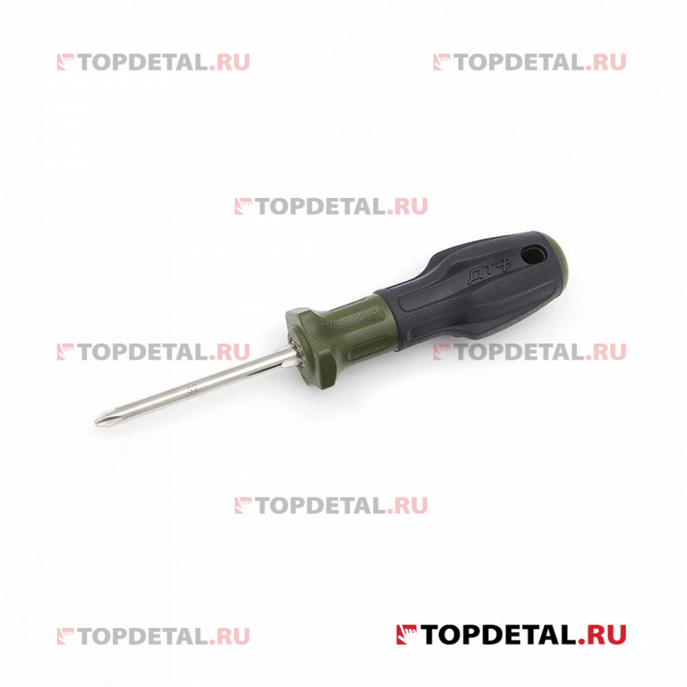 Отвертка комбинированная 2 в 1 6x80 мм шлиц / крест PH2 с двухкомпонентной рукоятью ДТ
