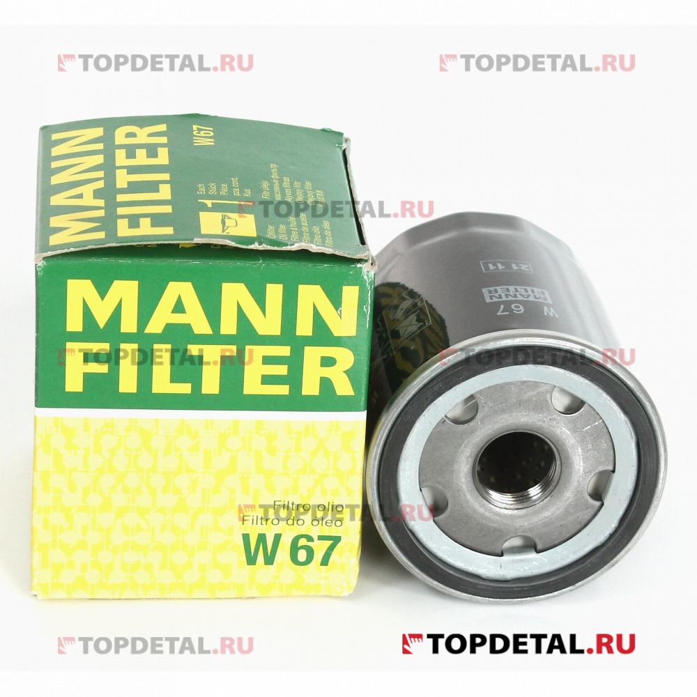 Фильтр масляный MANN-FILTER Mitsubishi Lancer X 1.5 W67 W67 купить в  интернет-магазине Topdetal.ru