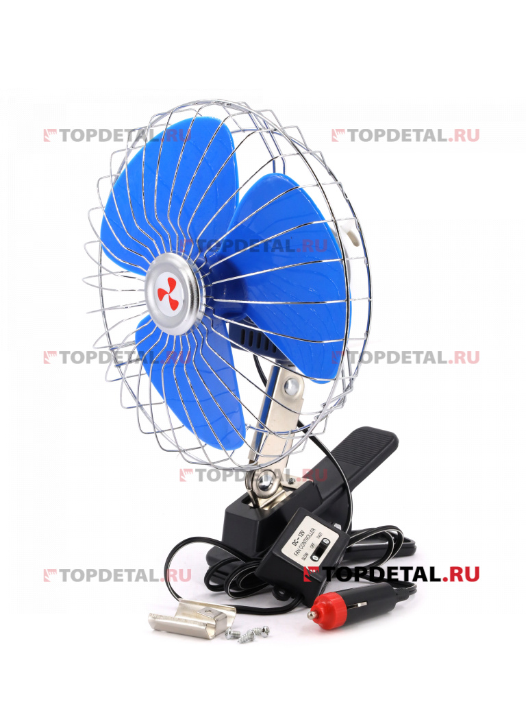 Вентилятор автомобильный 8" 12В (на клипсе) "RedMark"