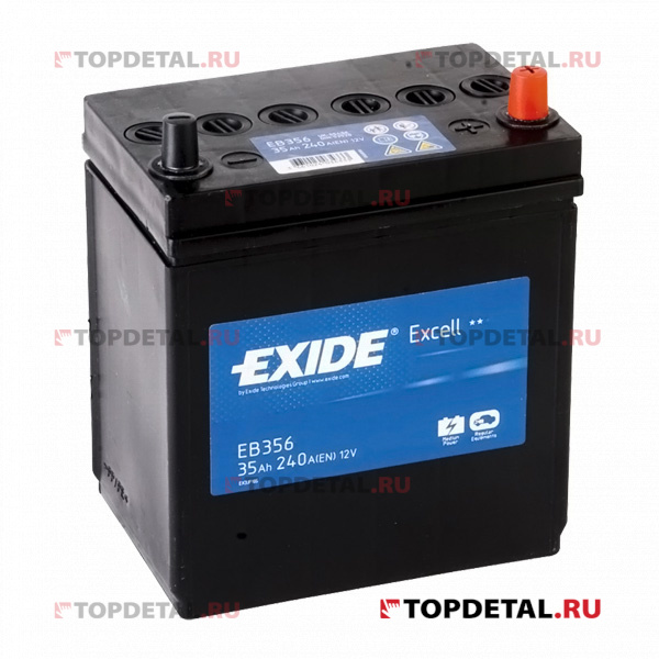 Аккумулятор 6СТ-35 EXIDE EXCELL о.п. пуск.ток 240 А (187х127х220) B0 клеммы азия EB356