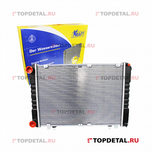 Радиатор охлаждения (2-рядный) Г-33027(Бизнес) технология NOCOLOK (паяный) (алюминий) KRAFT 