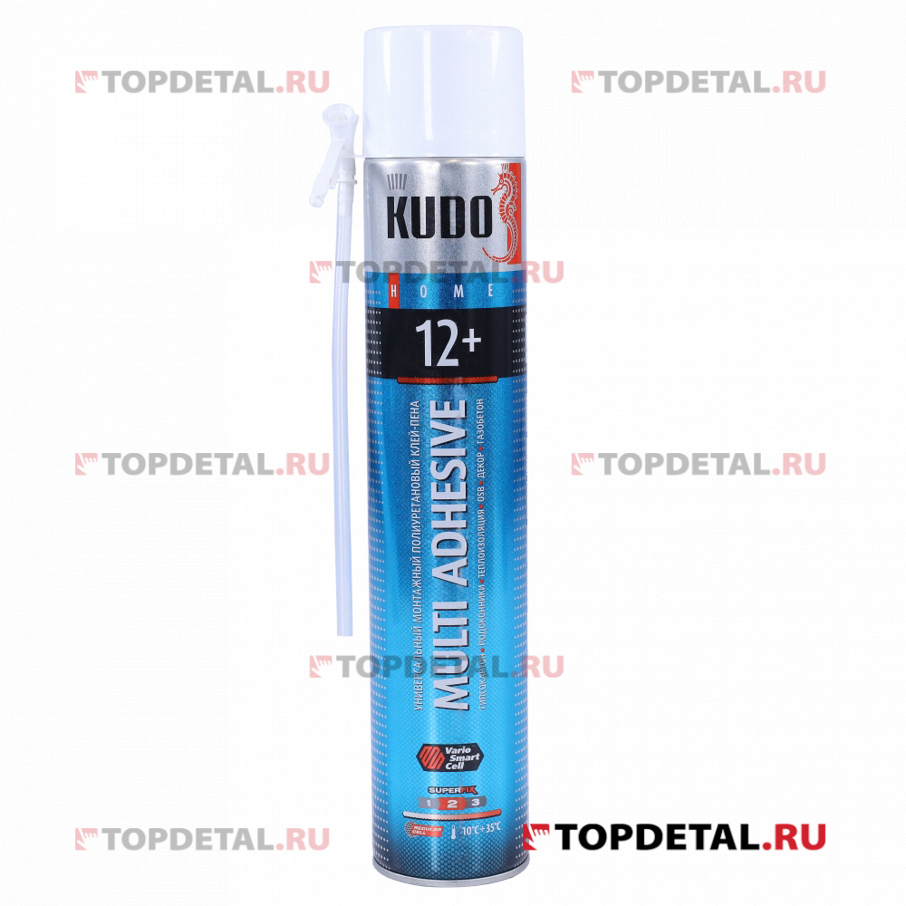 Пена-клей монтажная полиуретановая бытовая всесезонная KUDO HOME 12+ 1000 мл