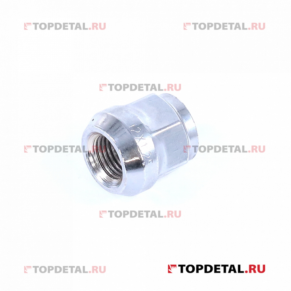 Гайка колесная M12X1,25 Хром высота 22 мм Конус с выступ., закр., ключ 19мм (Матрикс)