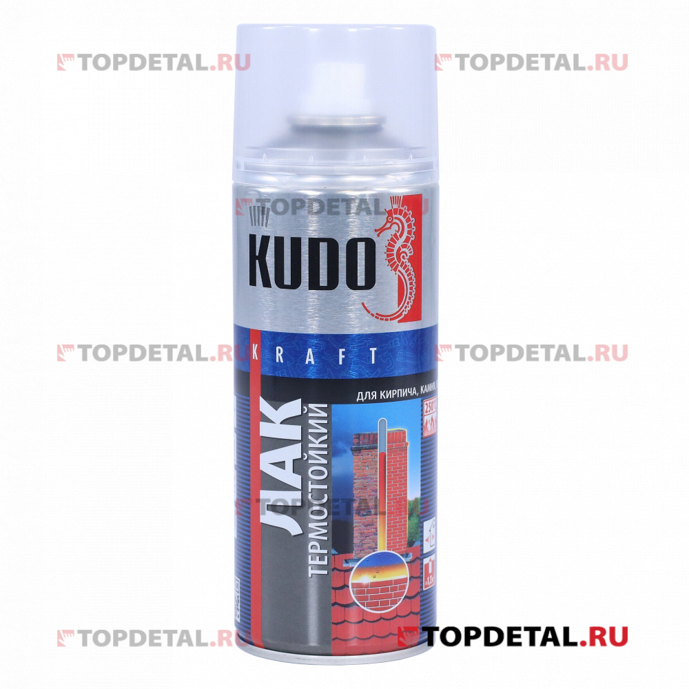 Лак термостойкий (аэрозоль) 520 мл KUDO