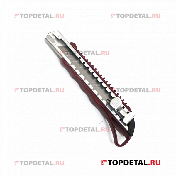 Нож технический пластиковый корпус 18 мм усиленный, красный Стайл