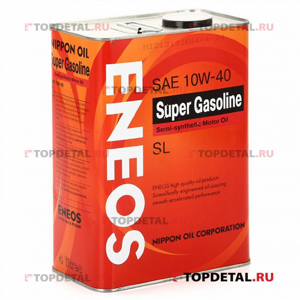 Масло ENEOS моторное 10w40 Super Gasoline SL 4л (полусинтетика)