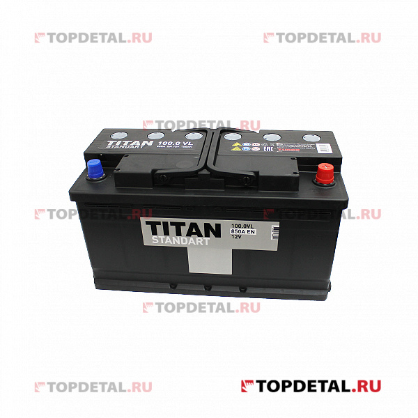 Аккумулятор 6СТ-100.1 TITAN Standart п.п. пуск.ток 850 А (352*175*190) клеммы евро
