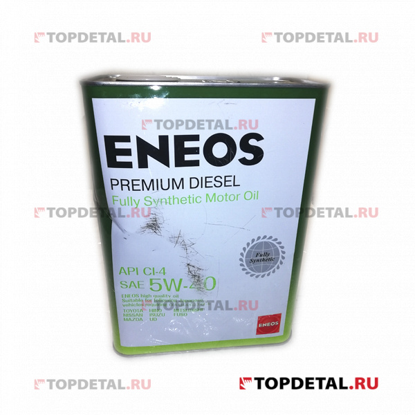 УЦЕНКА Масло ENEOS моторное 5W40 Premium Diesel CI-4 4л (синтетика) (Вмятина)