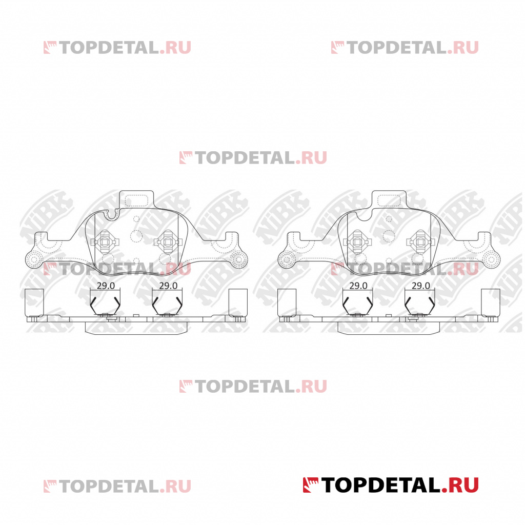 Колодки тормозные BMW 5 G30/F90/7 G11/G12/X3 G01/F97/X4 G02/F98/X5 G05 передние