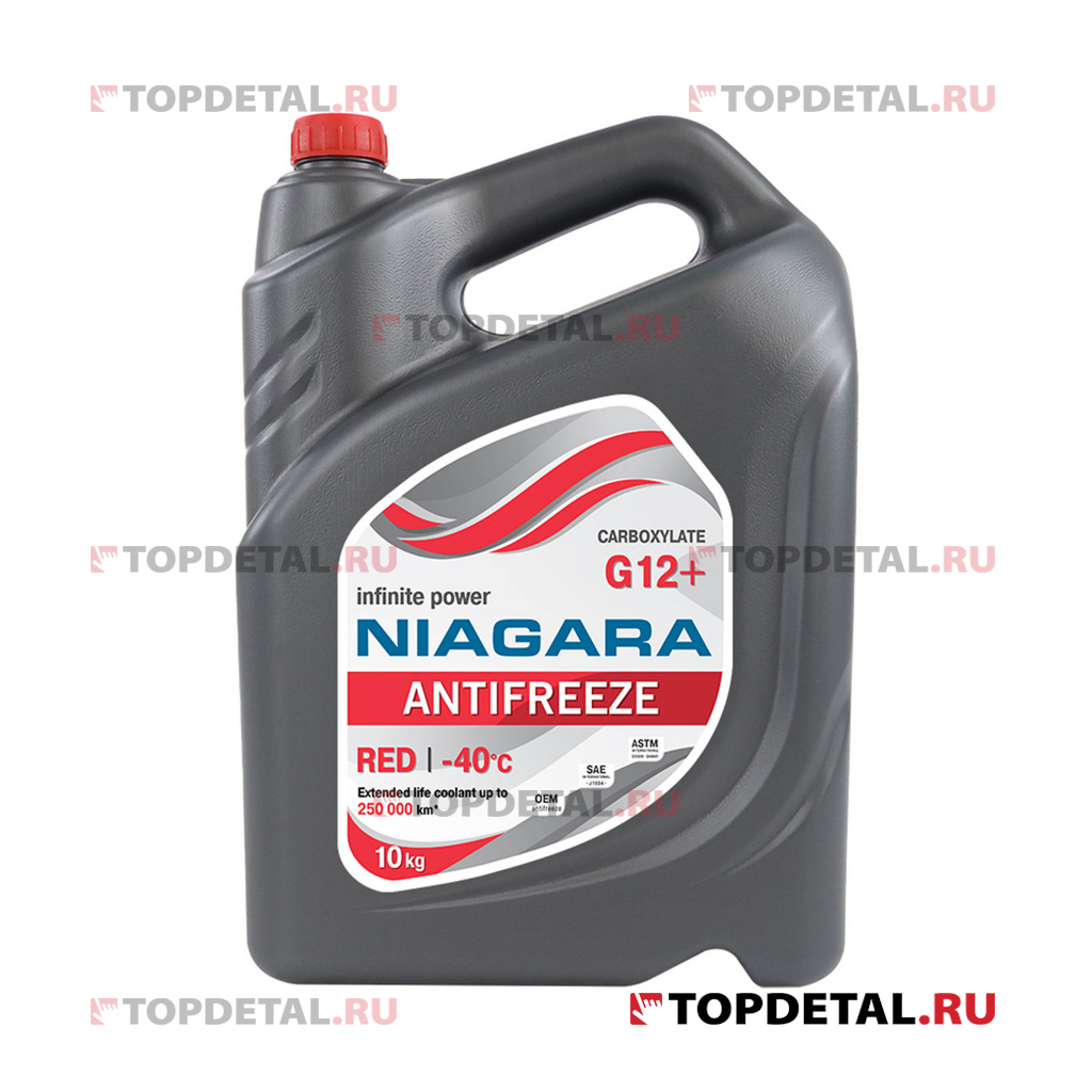 Жидкость охлаждающая "Антифриз" "Ниагара" G12+ (карбоксилатный)(красный) 10 кг