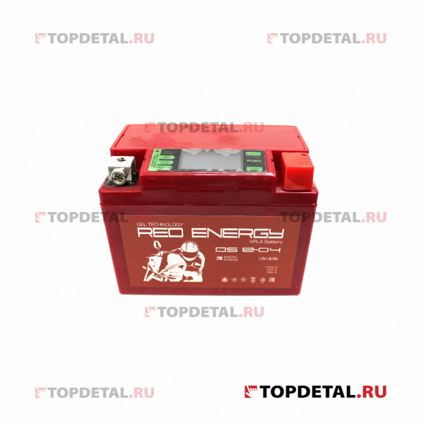 Аккумулятор 12СТ-4 RED Energy о.п. пуск. ток 55 А (114*70*87)