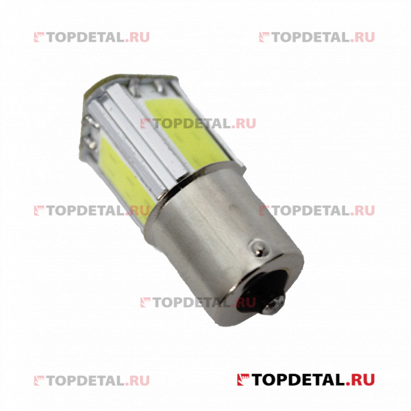 Лампа диод S25(P21W) 12V 4 SMD с цоколем 1-конт Белая SKYWAY Габариты, стопы, кт.2 шт.