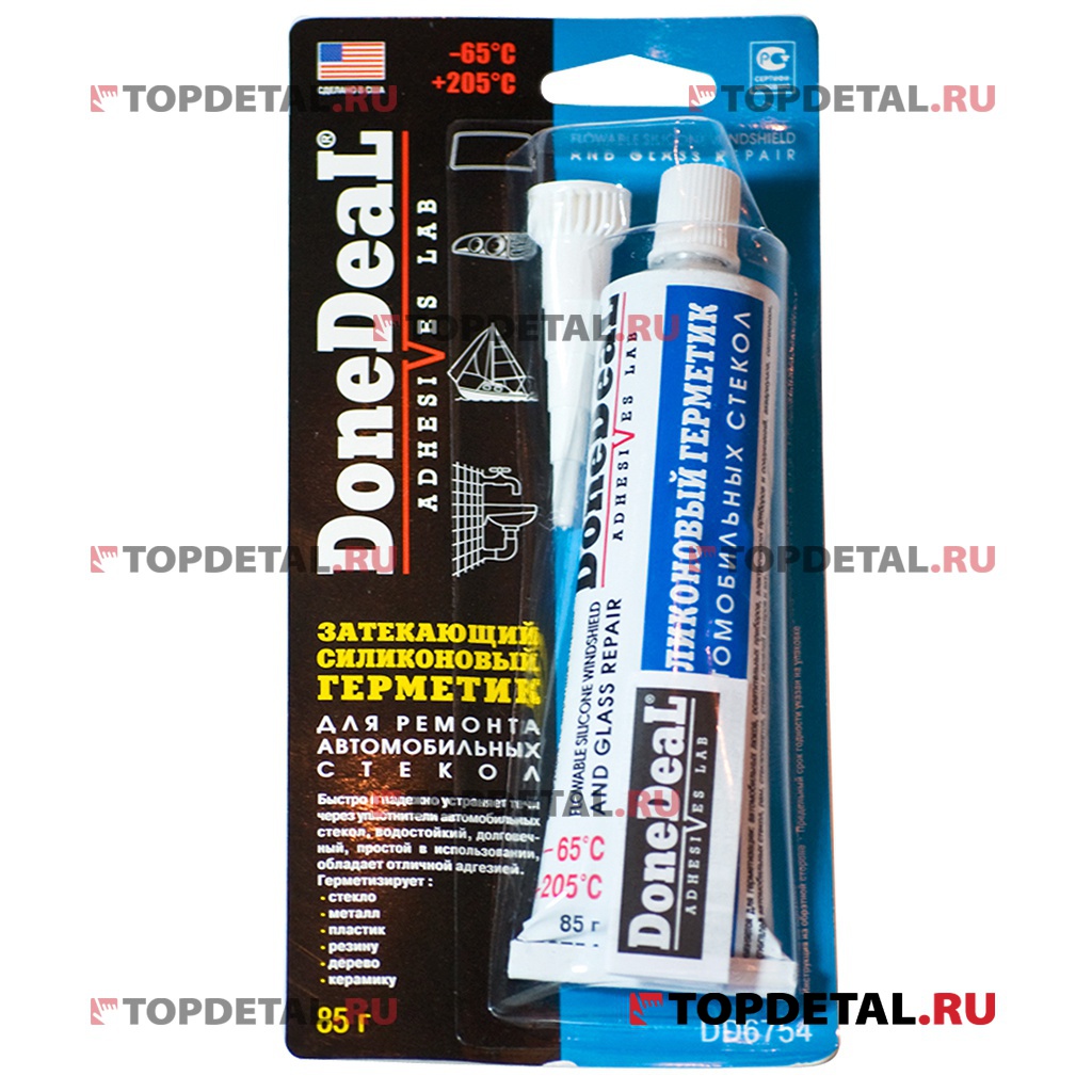 Герметик-клей для стекол силиконовый затекающий Done Deal 85 г купить в интернет-магазине Topdetal.ru