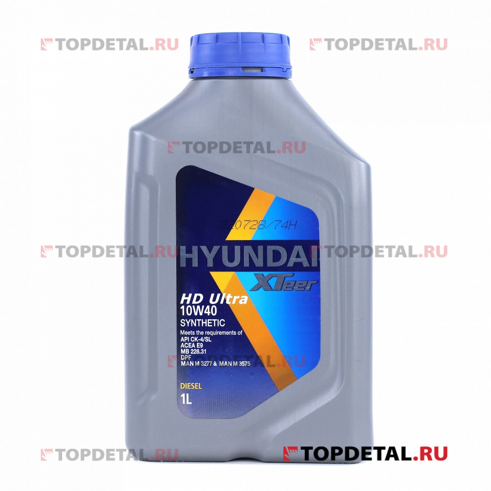 Масло HYUNDAI  XTeer моторное 10W40 HD Ultra, API CJ-4/SL, MB 228.31, 1 л (синтетика)