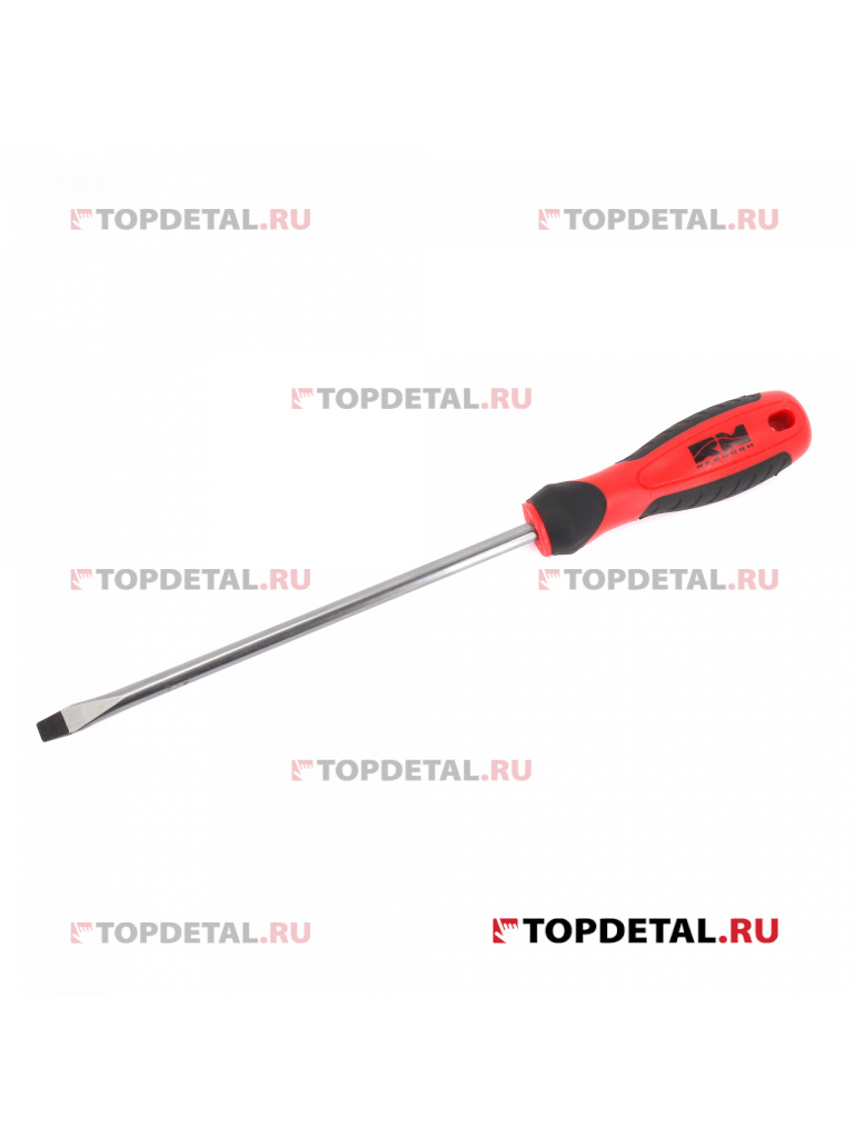Отвертка шлицевая 8х200 мм c двухкомпонентной рукояткой "RedMark"