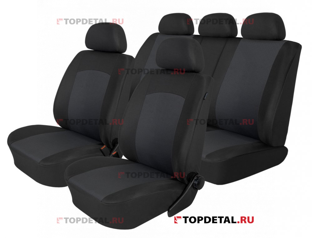 Чехлы на сиденья кт. LADA Priora 2 Sedan (текстильные) (LECAR)
