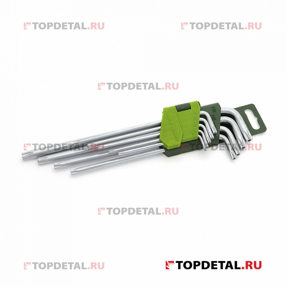 Набор ключей TORX 9 шт с отверстием длинных (Т10,Т15,Т20,Т25,Т27,Т30,Т40,Т45,Т50) (ДТ) 