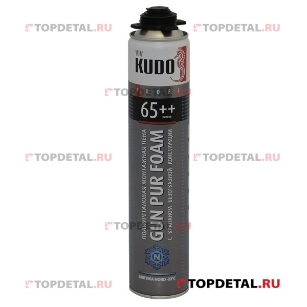 Пена монтажная полиуретановая профессиональная KUDO PROFF 65++ARKTIKA NORD 1000 мл (под пистолет)