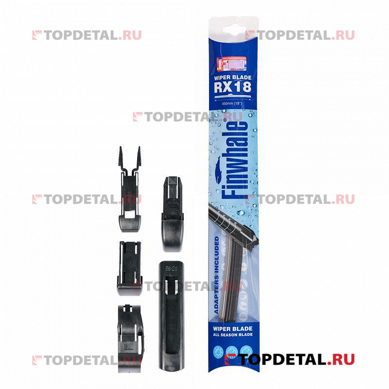 Щетка стеклоочистителя 450 мм (бескаркасная) Иномарки FINWHALE