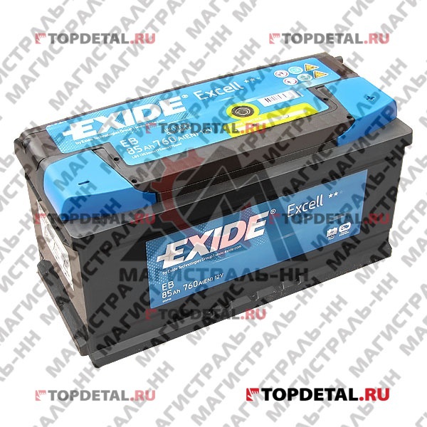 Аккумулятор 6СТ-100 EXIDE EXCELL п.п. пуск.ток 720 А (302х172х223) B1 клеммы евро EB1005