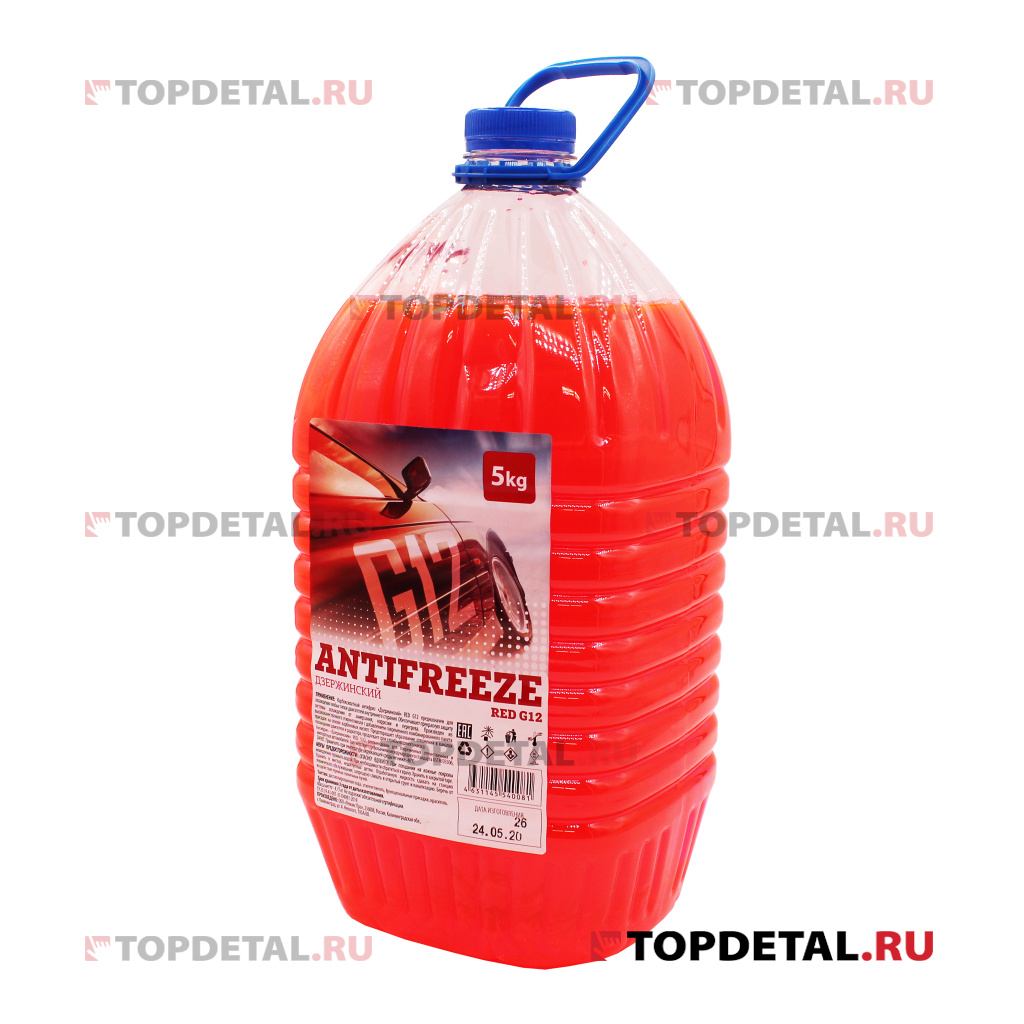 Жидкость охлаждающая "Антифриз" "Дзержинский ГОСТ" G12 (красный) 5 кг (бутылка ПЭТ)