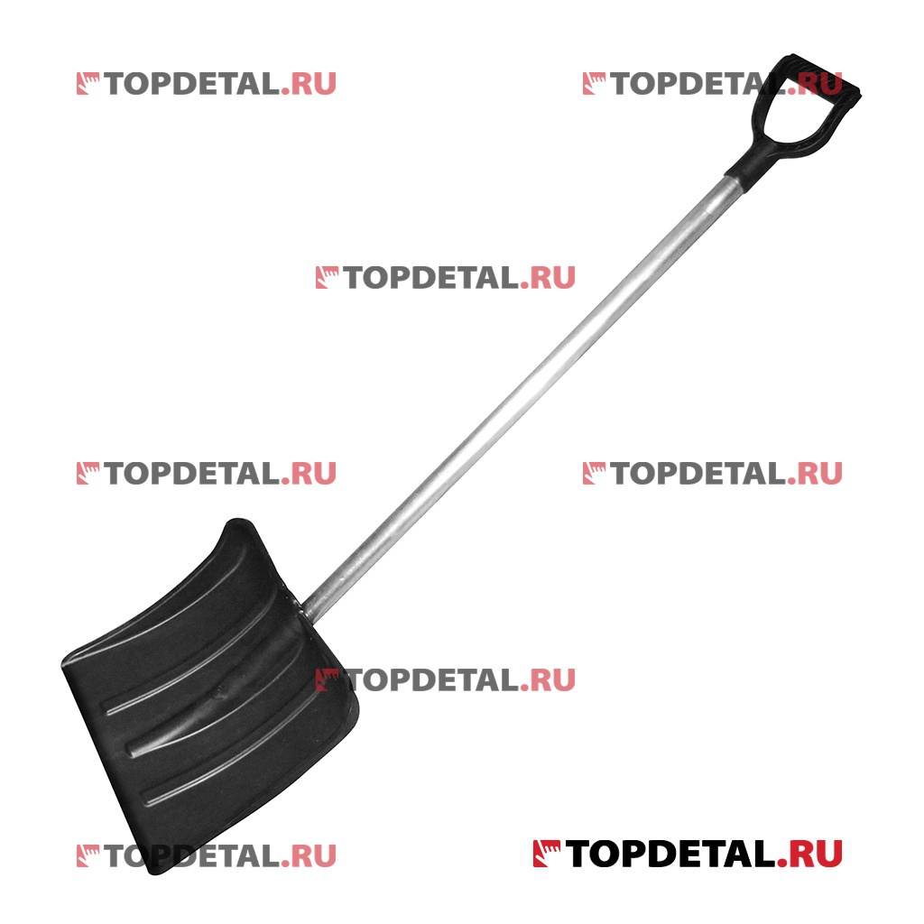Лопата для снега 380*365 (металлический черенок с ручкой)